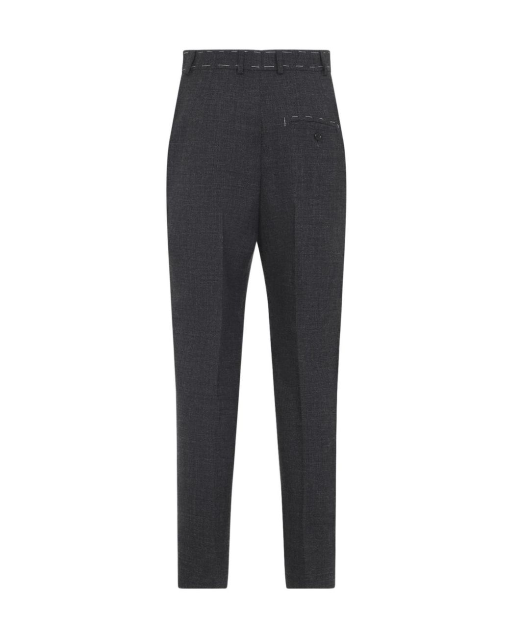 Moschino Gray Stitched Straight Trousers