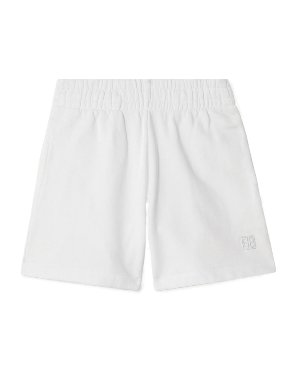 Anine Bing White Cotton-Jersey Shorts