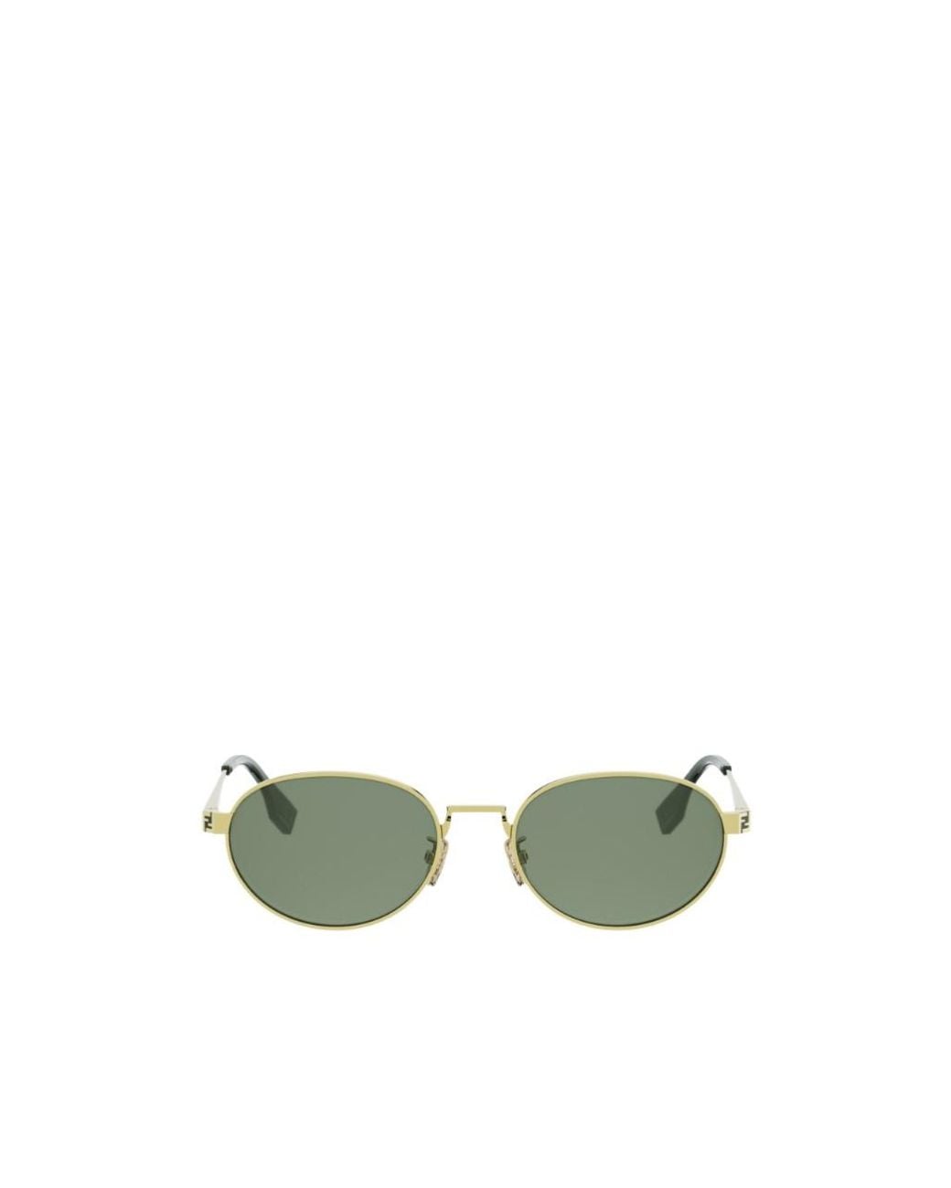 Fendi Green Eyewear Oval Frame Sunglasses for men