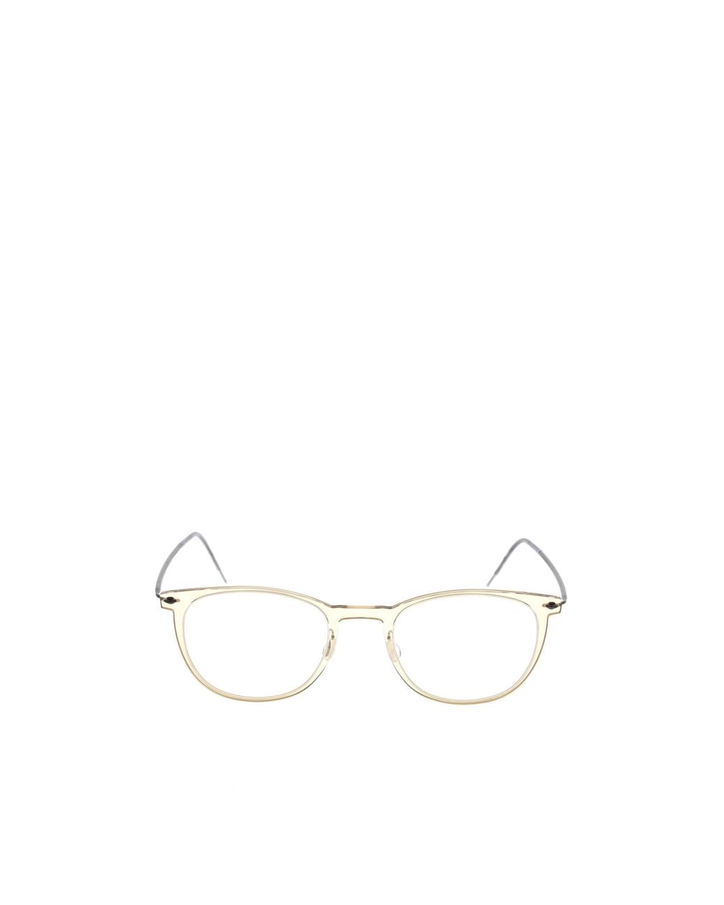 Lindberg White Geometric Frame Plano Lens