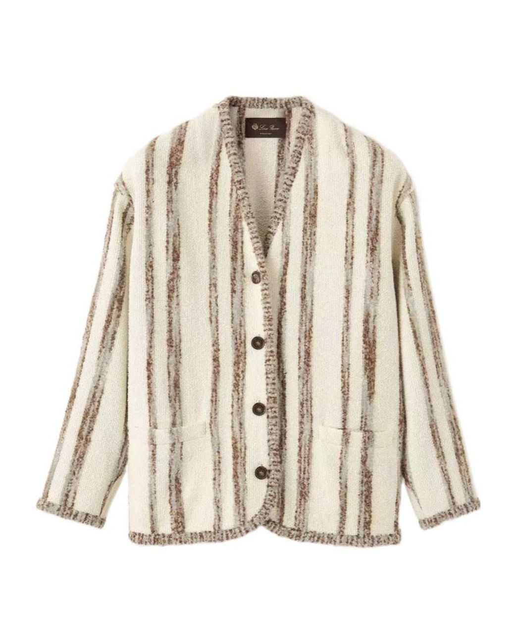 Loro Piana Natural Striped Casual Jacket