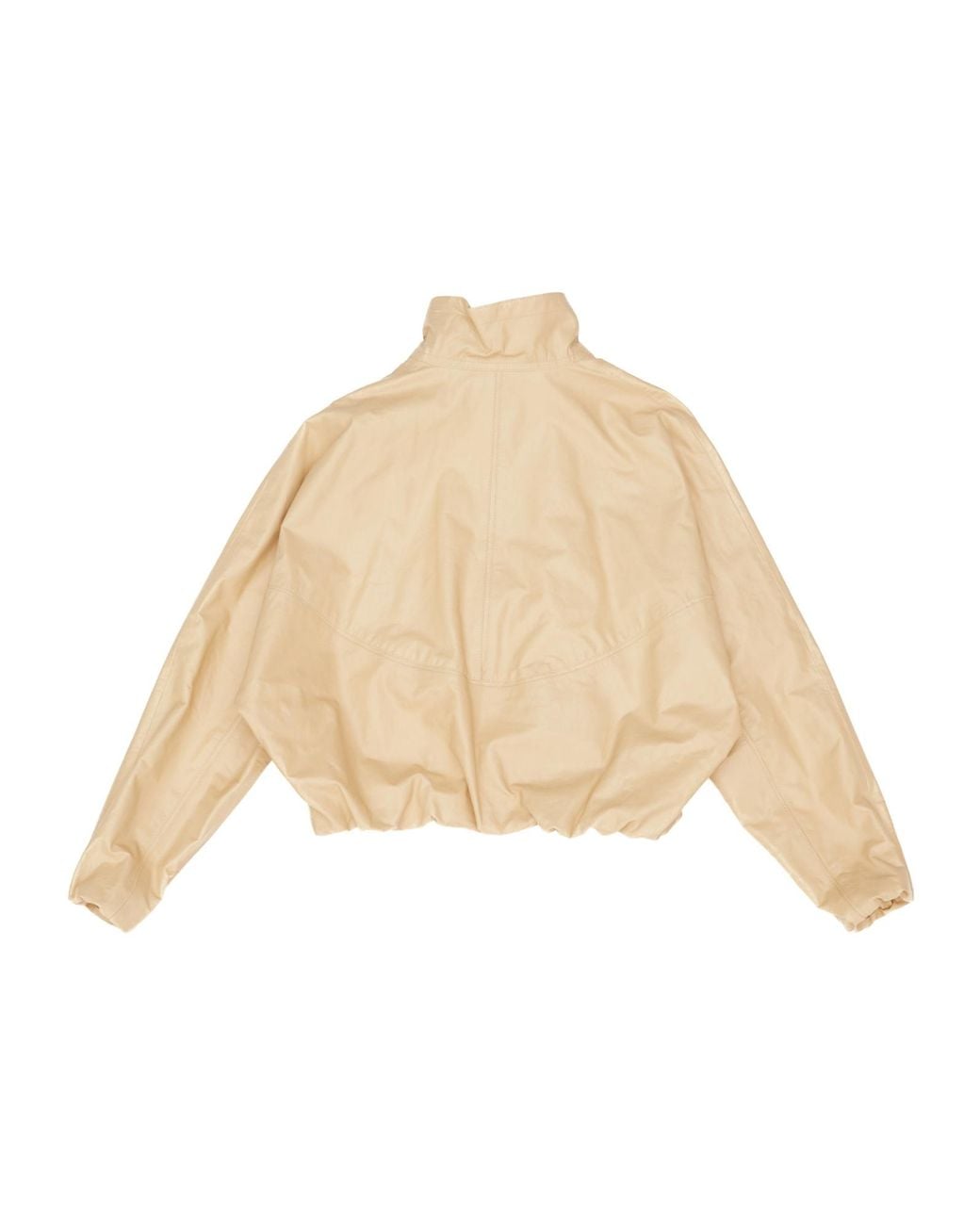 Alaïa Natural Alaïa High-Neck Leather Jacket