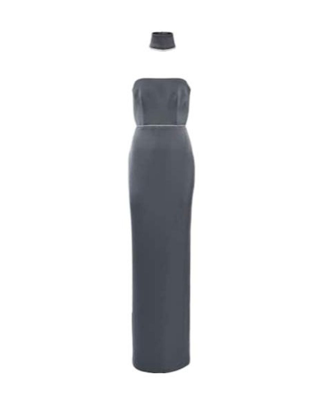 Alex Perry Blue Crystal-Embellished Satin Gown