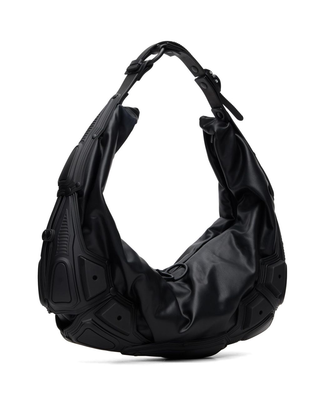Innerraum Black Half-Moon Shoulder Bag for men