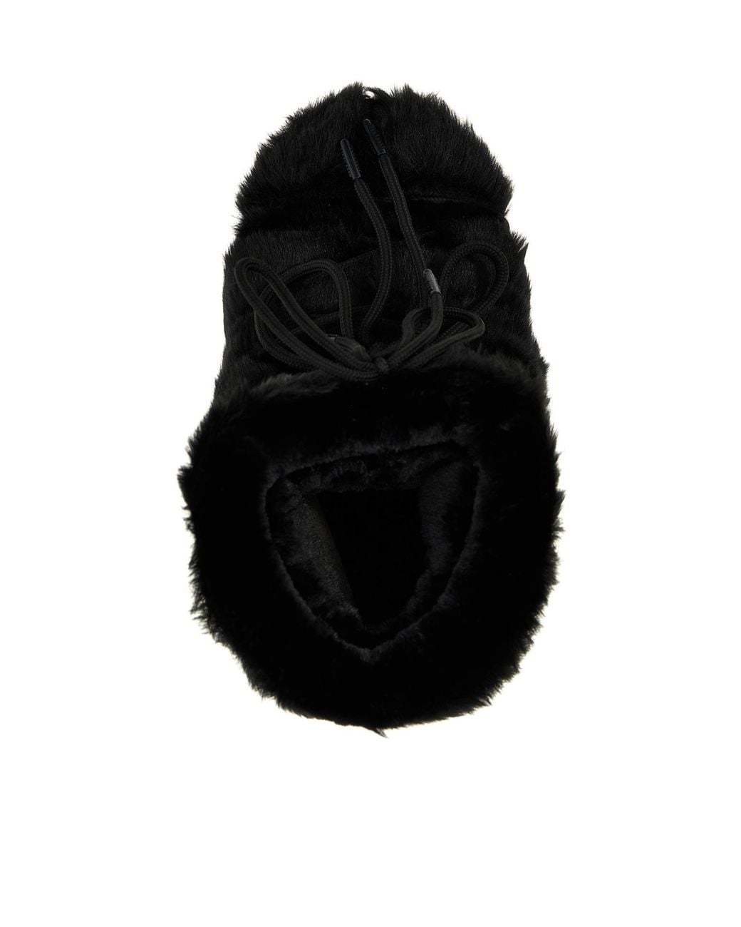 Moon Boot Black Icon Low Faux-Fur Lace-Up Boots
