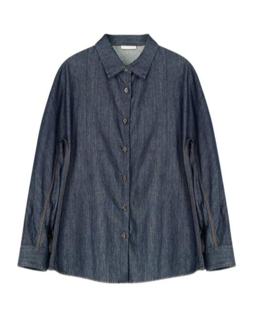Dries Van Noten Blue Denim Cocoon Shirt