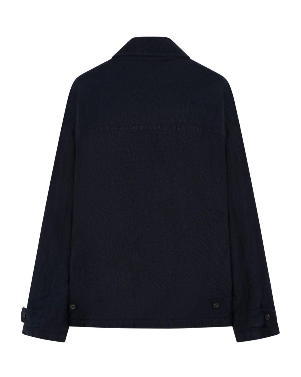Comme des Garçons Blue Long-Sleeved Collared Jacket for men