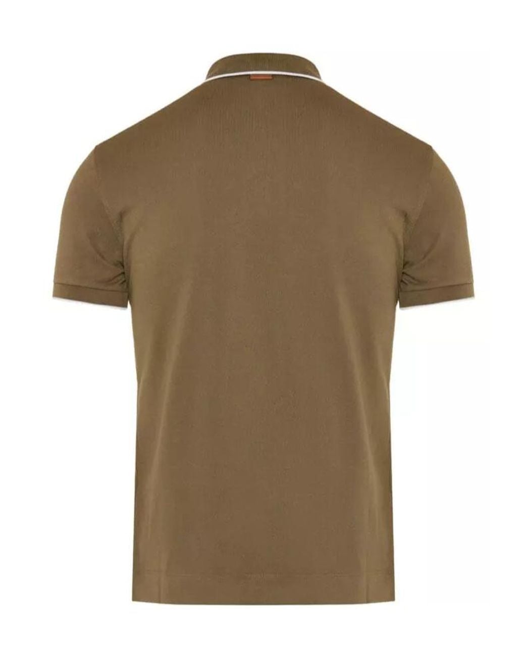 Zegna Green Short-Sleeved Polo Shirt for men