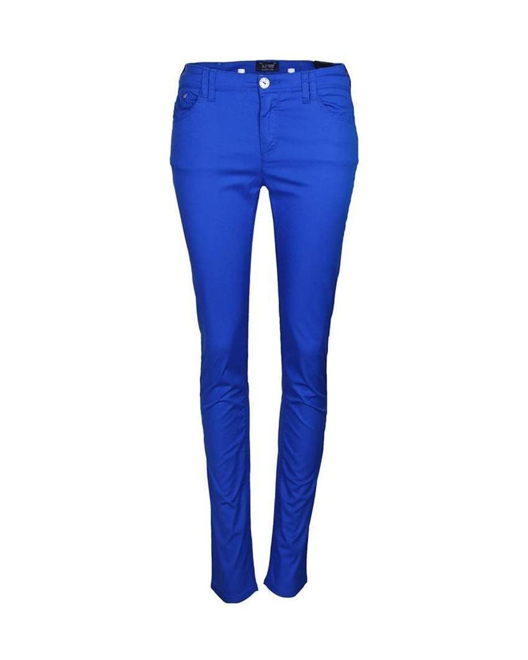 Armani Jeans Blue Logo Straight Jeans