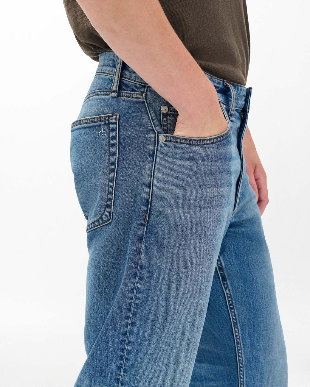 Rag & Bone Blue Belt Loop Jeans for men