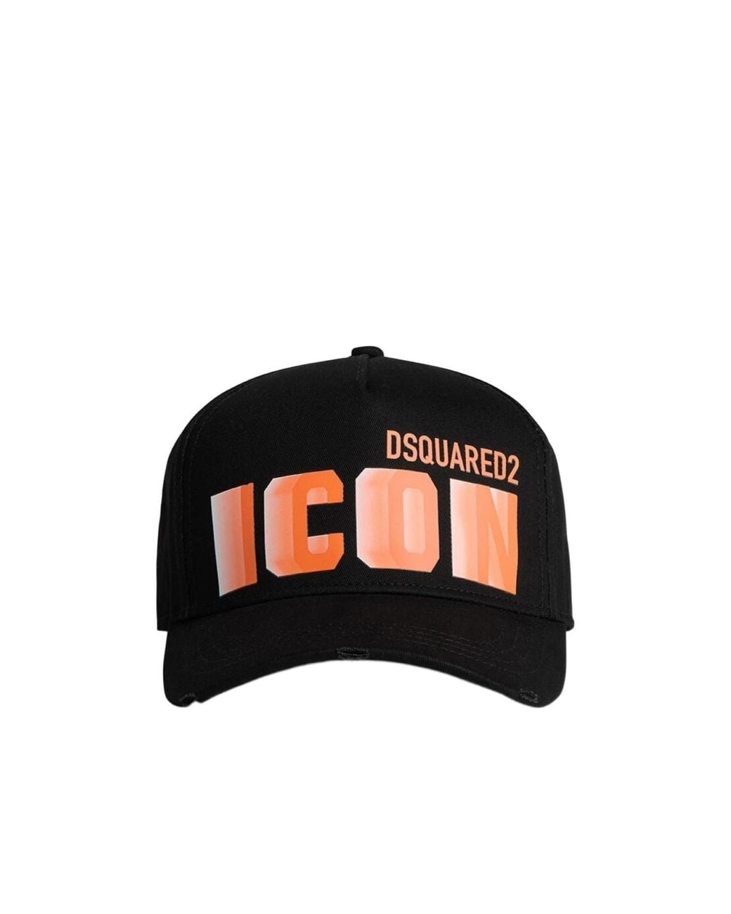 DSquared² Black Logo Printed Curved Peak Baseball Cap for men