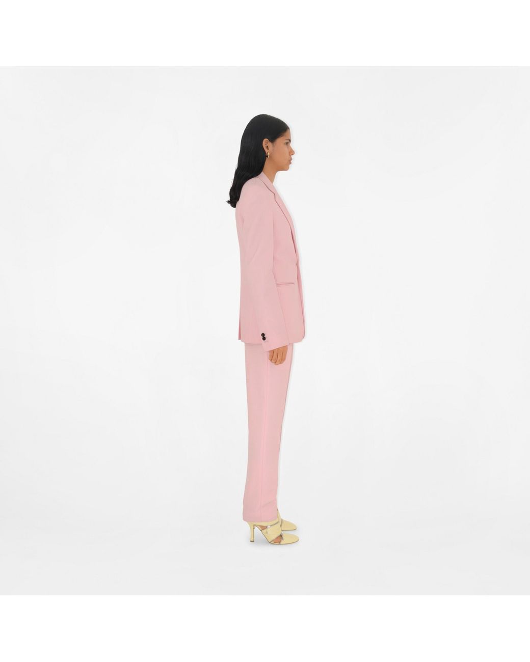 Burberry Pink Single-Breasted Tailored Blazer