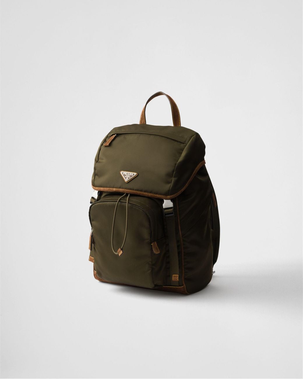 Prada Black Re-Nylon And Suede Backpack for men