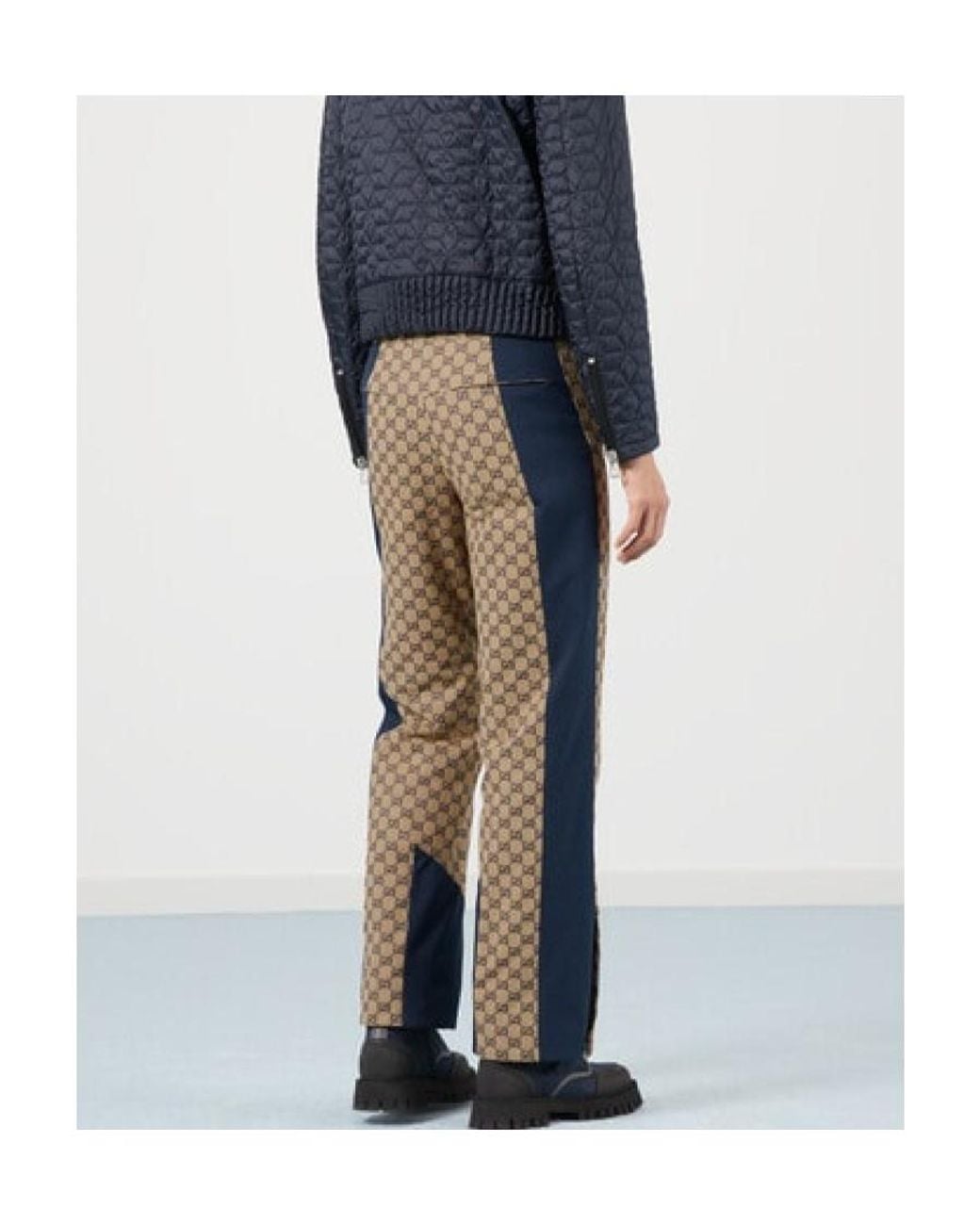 Gucci Brown Gg Straight Leg Trousers for men