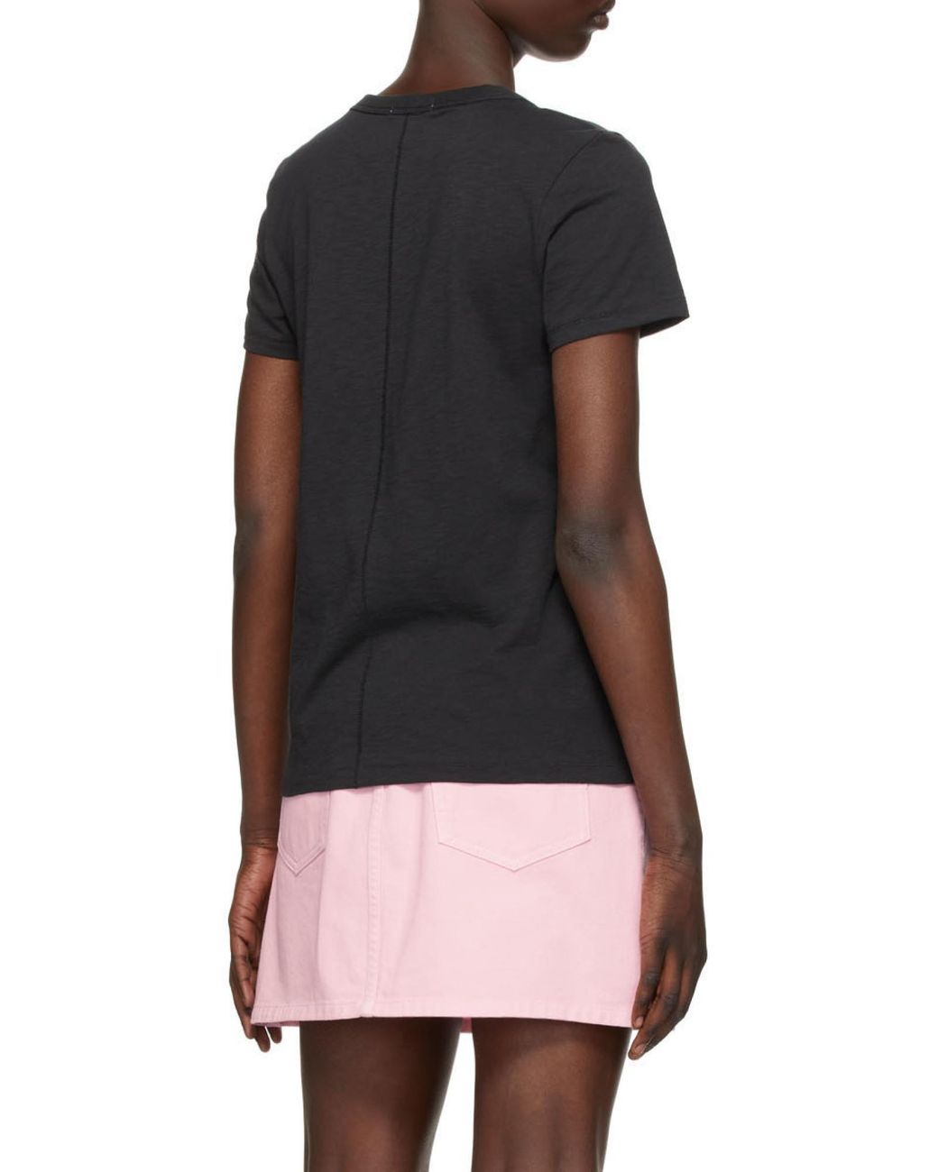 Rag & Bone Black Logo V-Neck T-Shirt