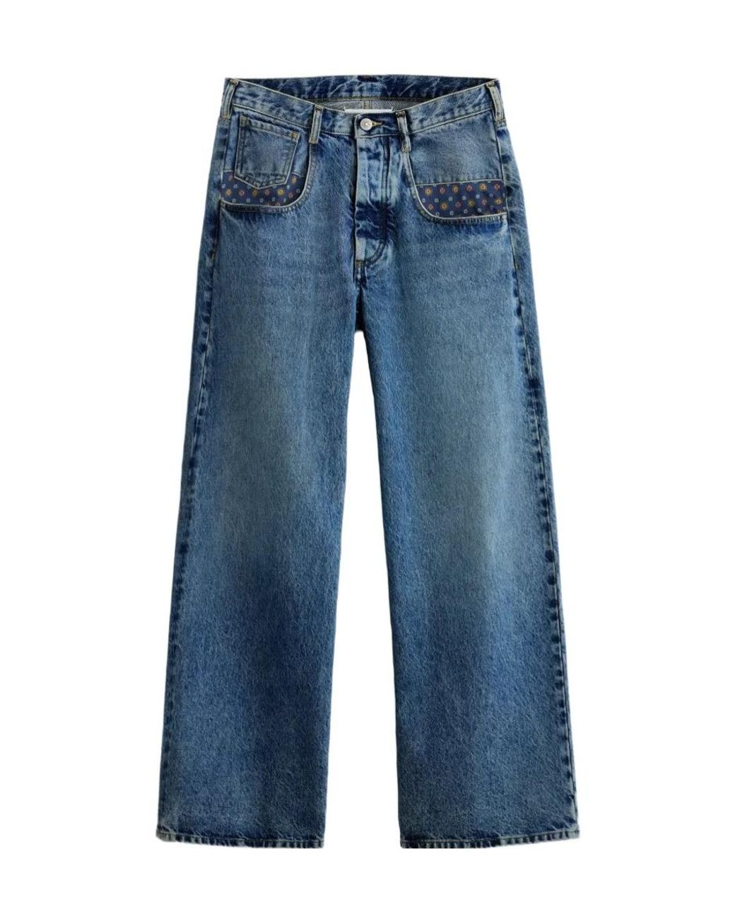 Maison Margiela Blue Pocket Square Jeans