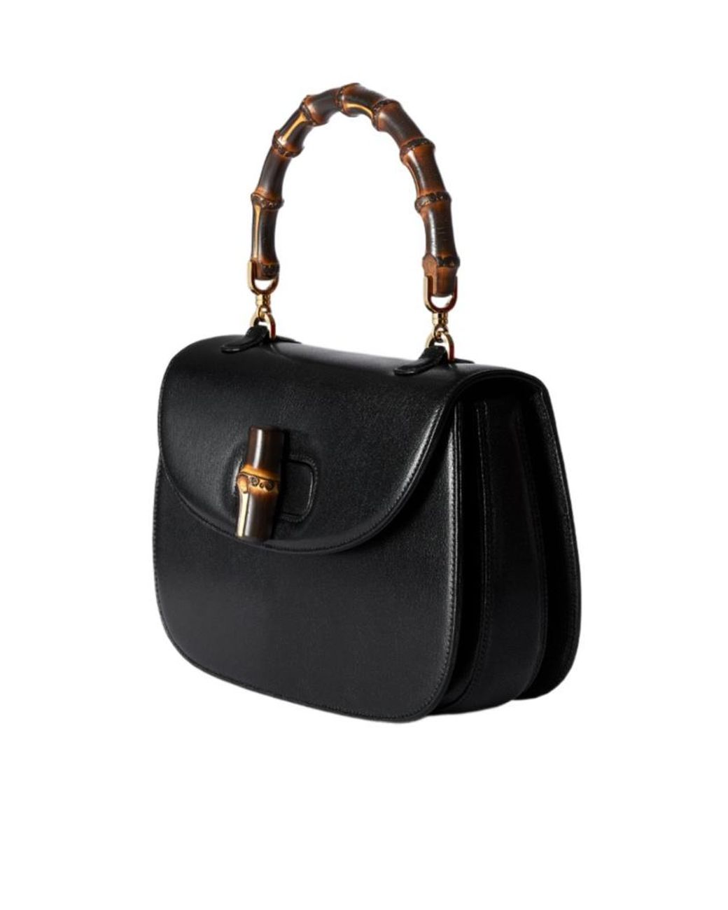 Gucci Black Bamboo 1947 Medium Bag