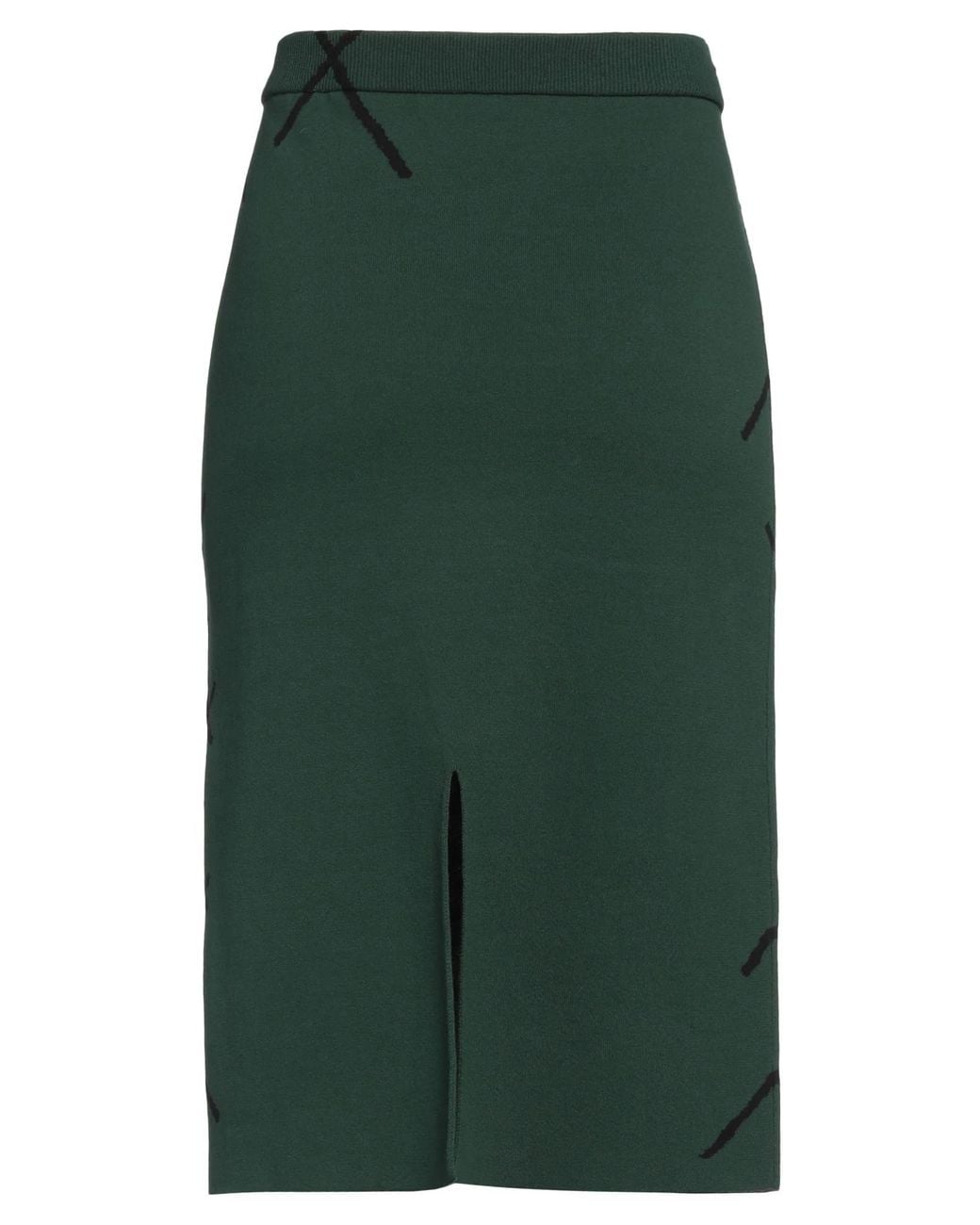 Burberry Green Midi Skirt