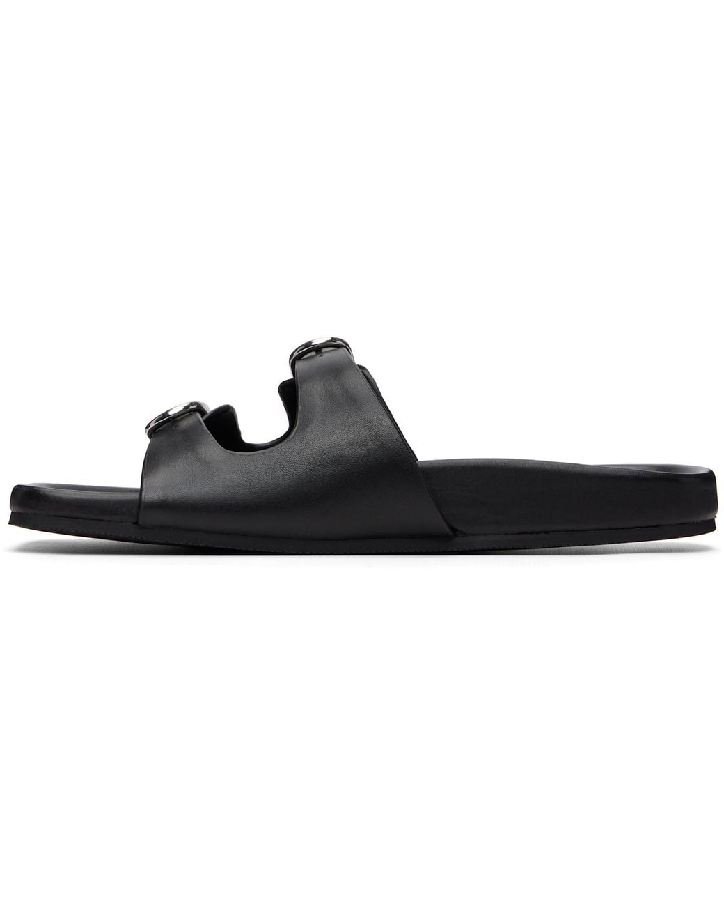 Rag & Bone Black Rue Leather Slippers