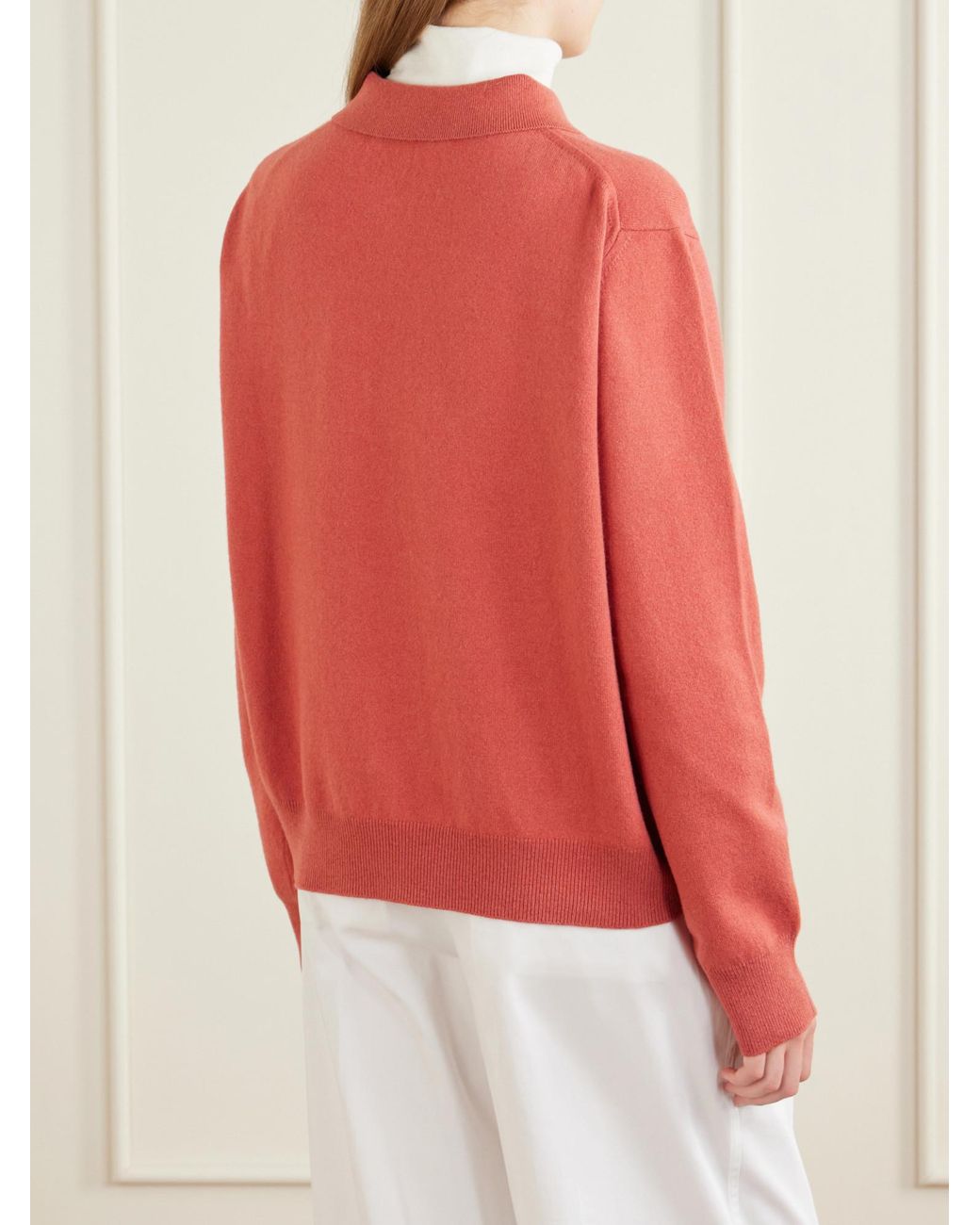 Rohe Red Stretch Wool Polo Shirt