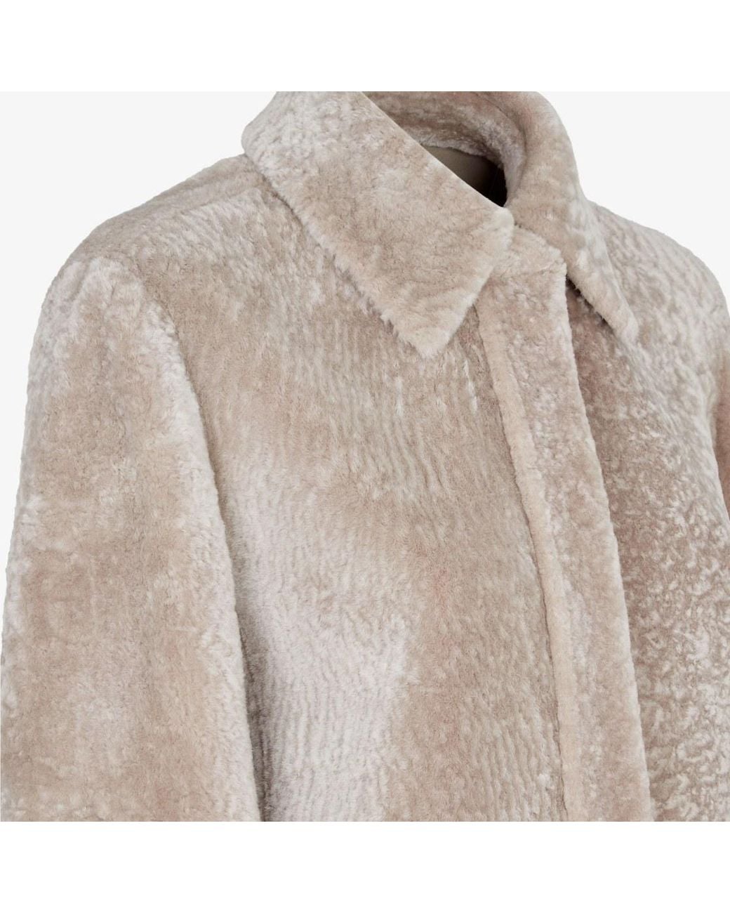 Fendi White Shearling Jacket