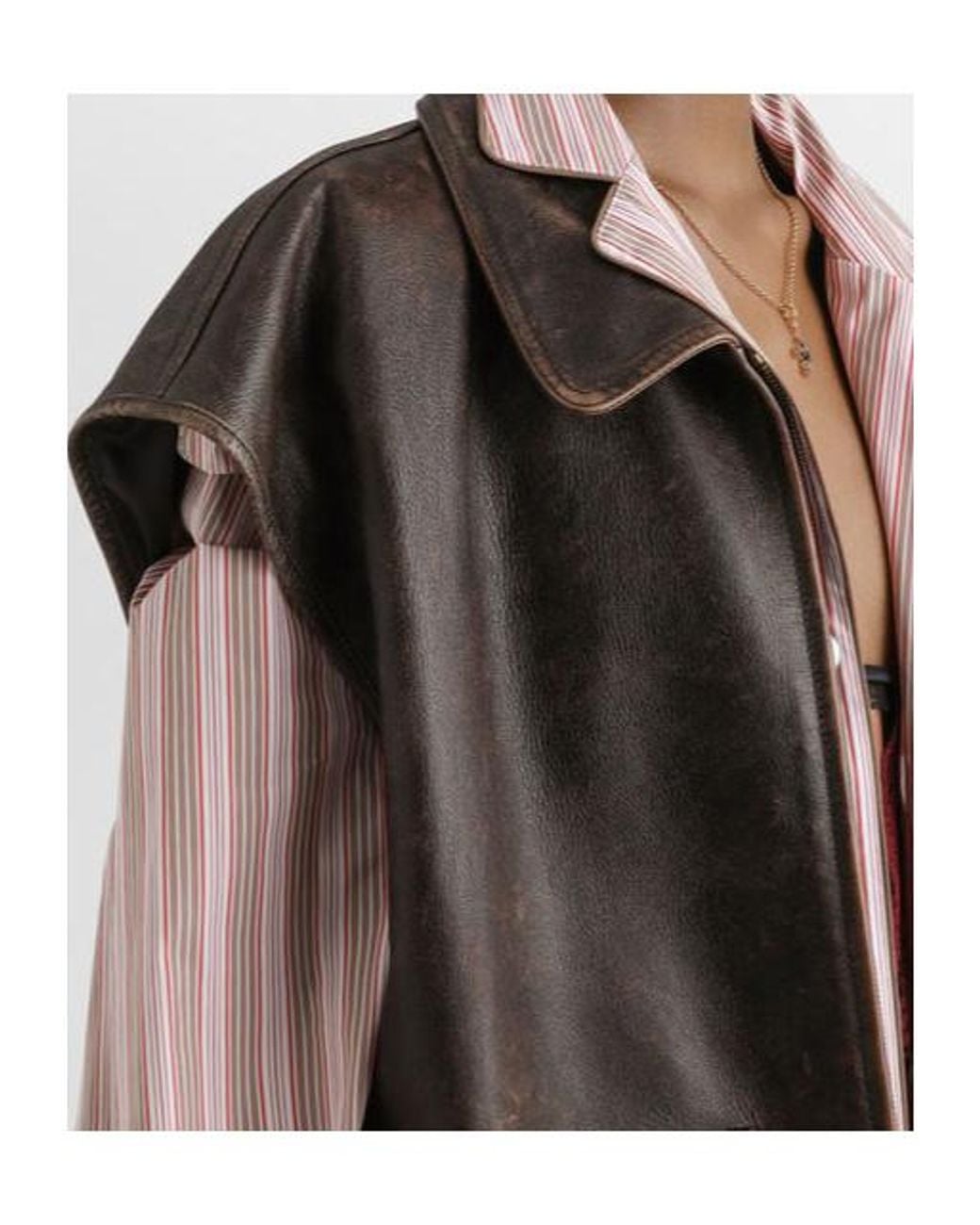 Dolce & Gabbana Brown Zip-Up Vest