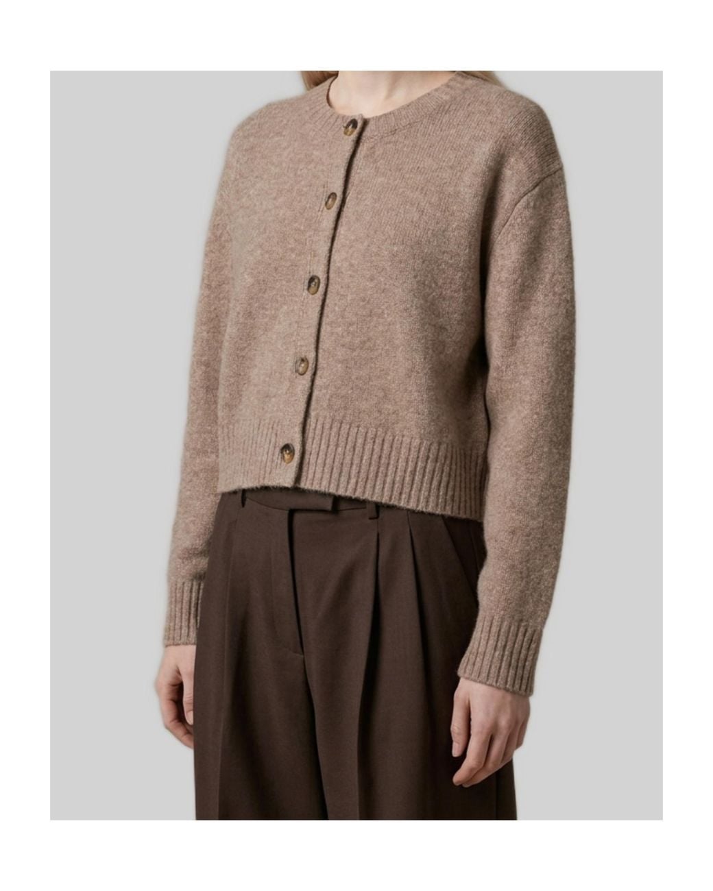 Loulou de Saison Brown Front Button Cardigan