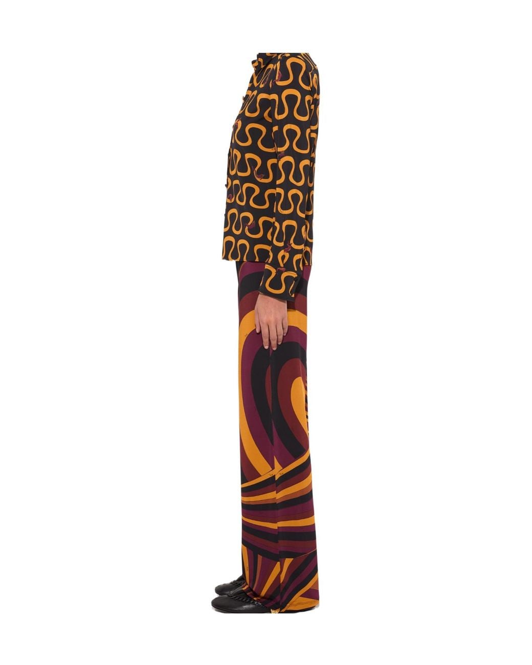 Emilio Pucci Red Pucci Jersey Printed Pants