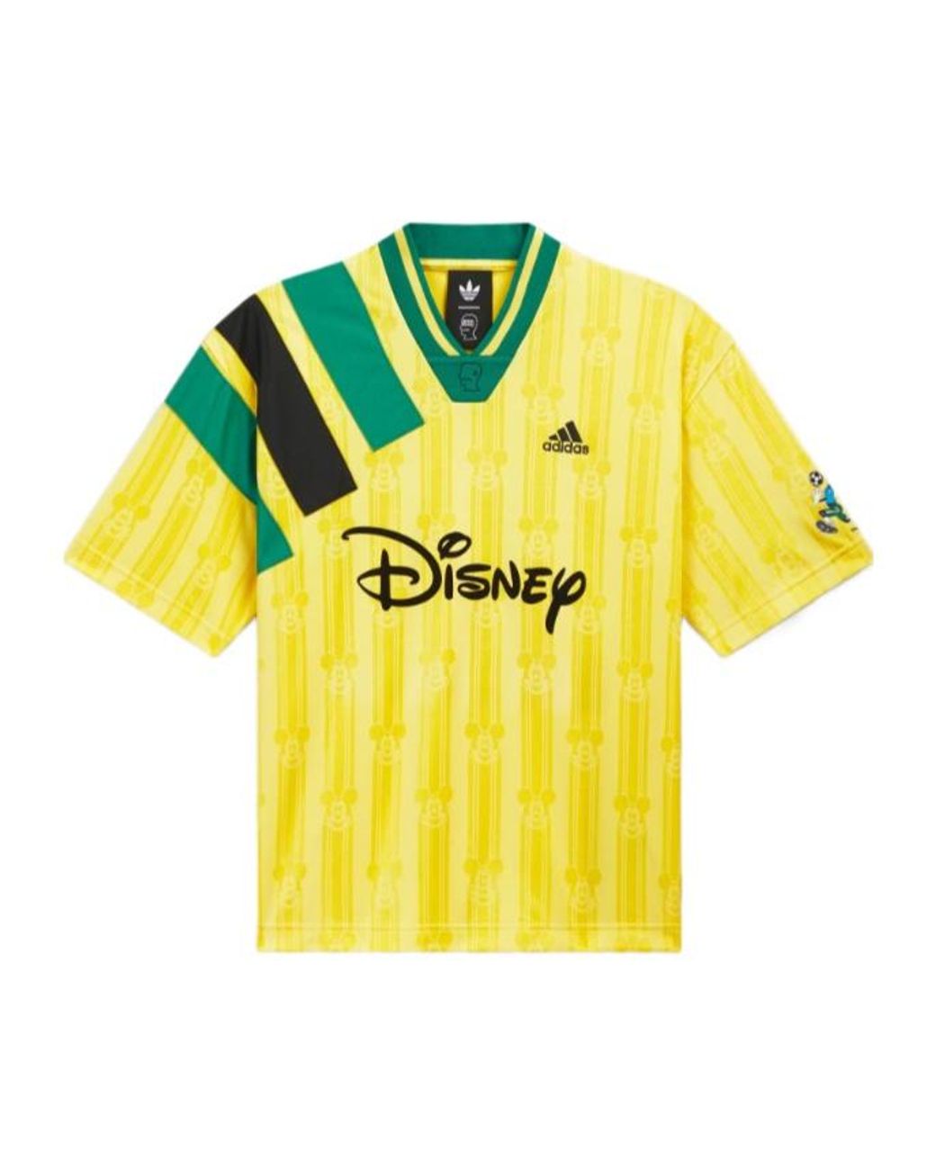 Adidas Yellow Originals Brain Dead Disney Logo T-Shirt for men
