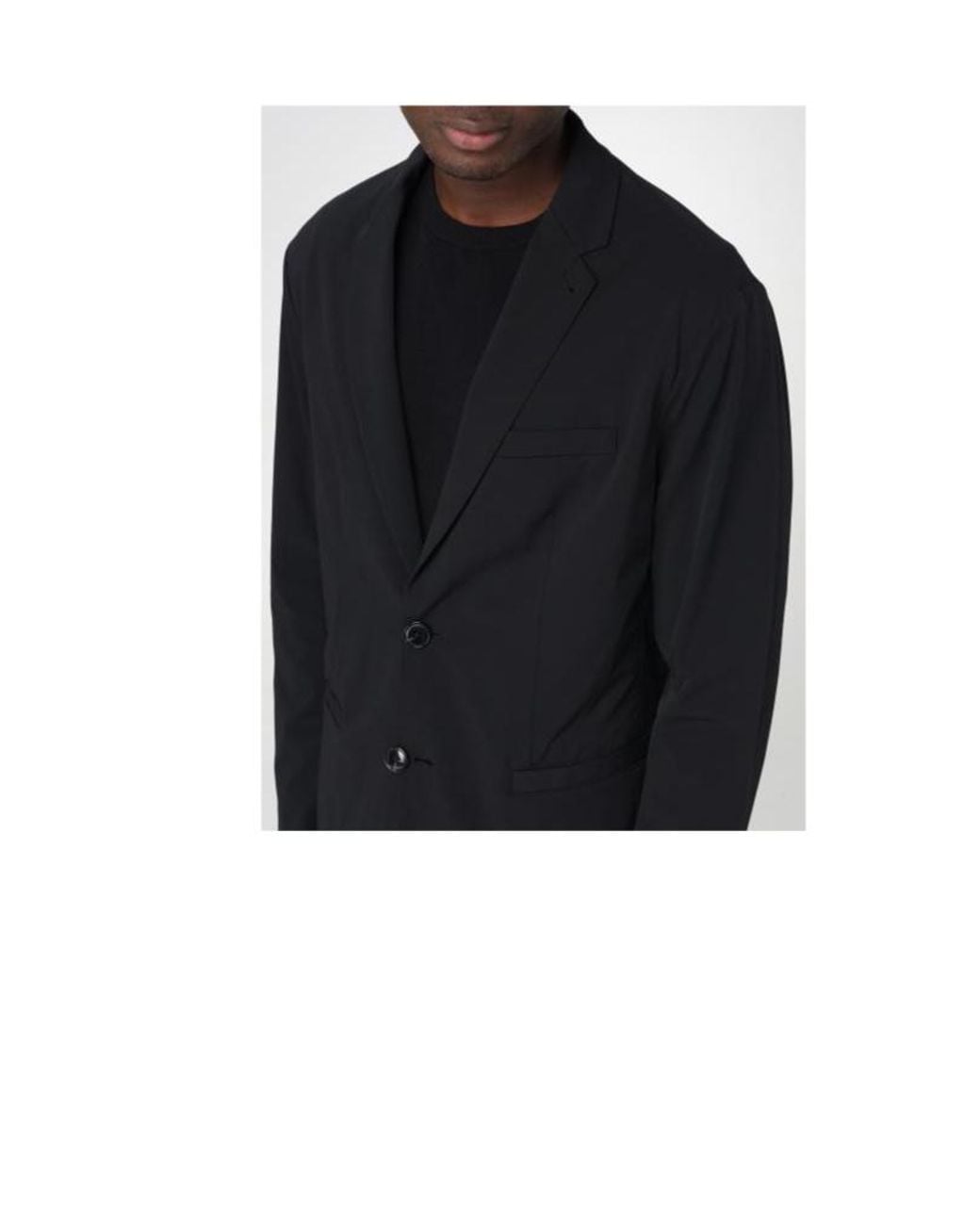 ARMANI EXCHANGE Black Single-Breasted Blazer for men