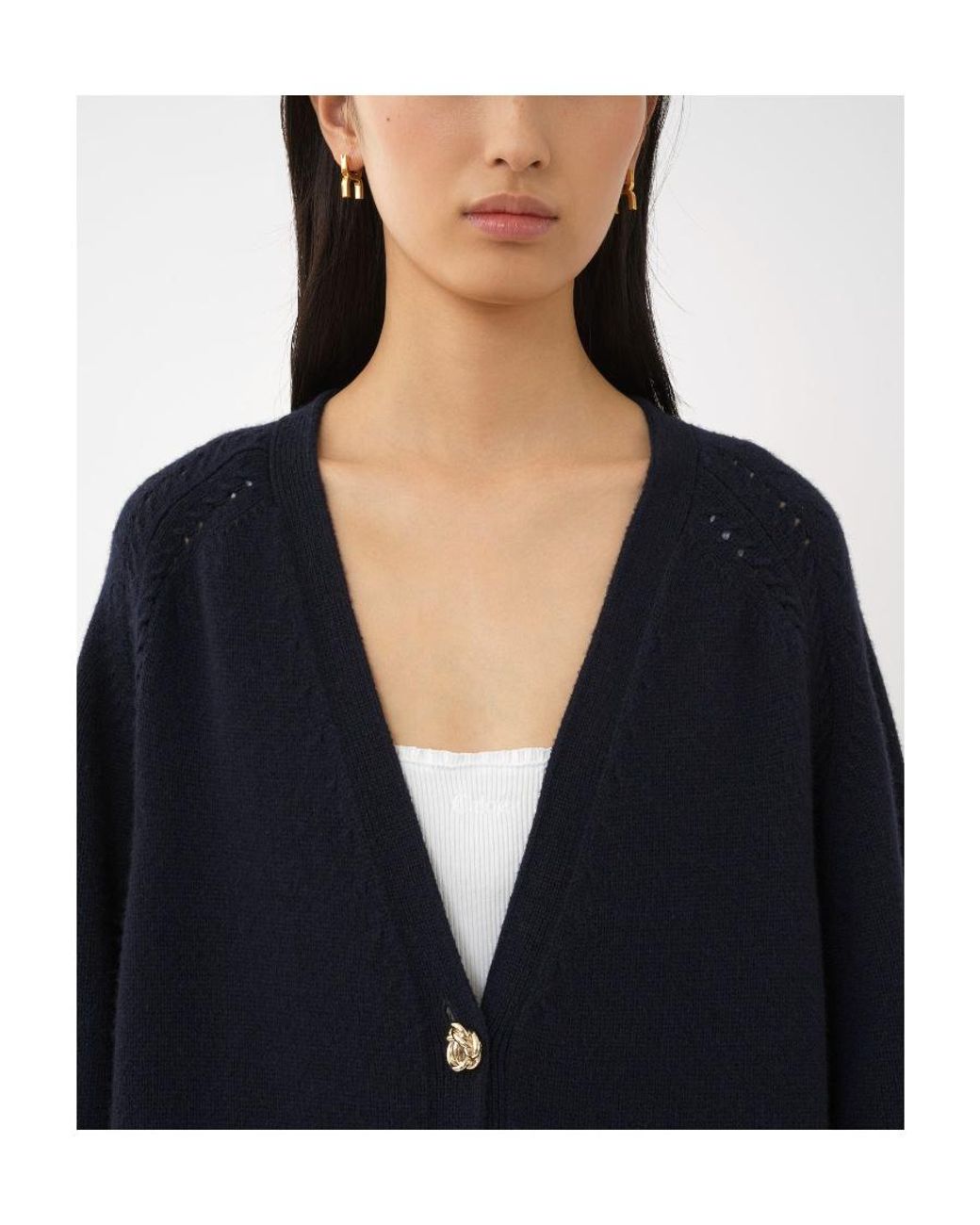 Chloé Blue Chloé V-Neck Knitted Cardigan
