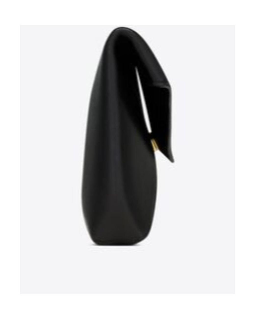 Saint Laurent Black Cassandre Small Envelope Pouch