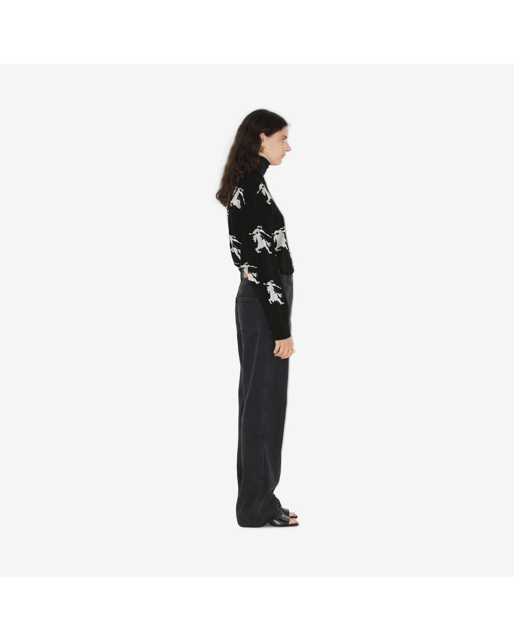 Burberry Black Ekd Jacquard Jumper