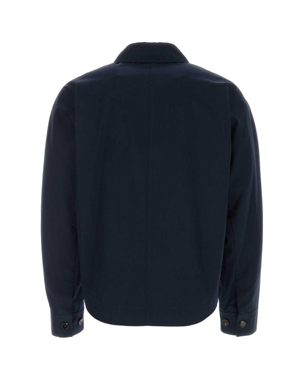 Bottega Veneta Blue Buttoned Overshirt Jacket for men