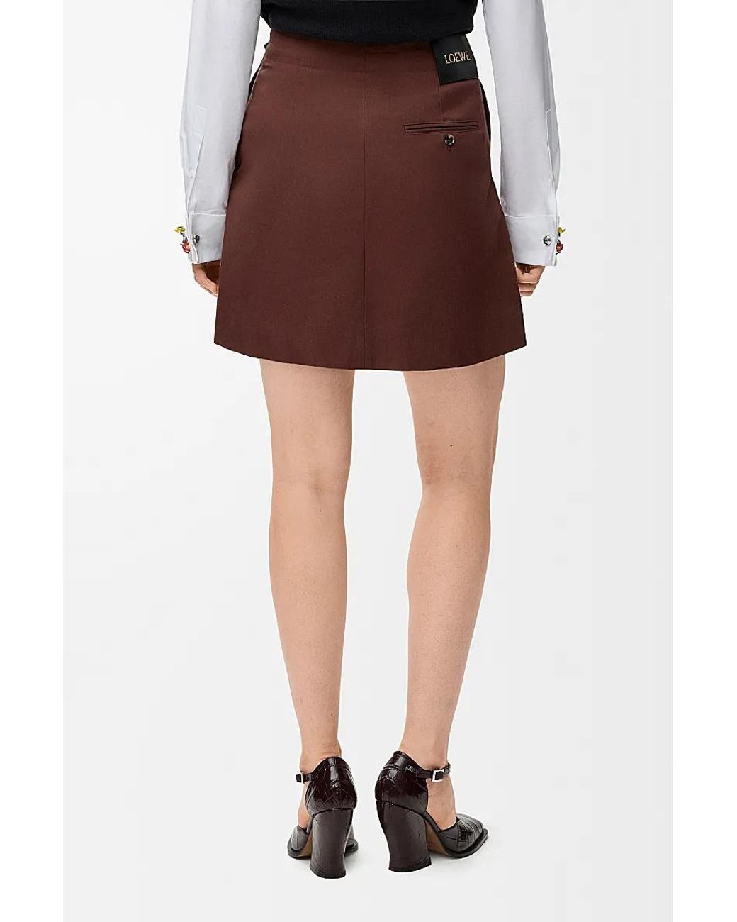 Loewe Purple Belted Mini Skirt