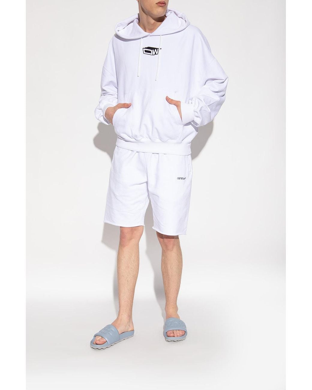 Off-White c/o Virgil Abloh Blue Bookish Leather Slider for men