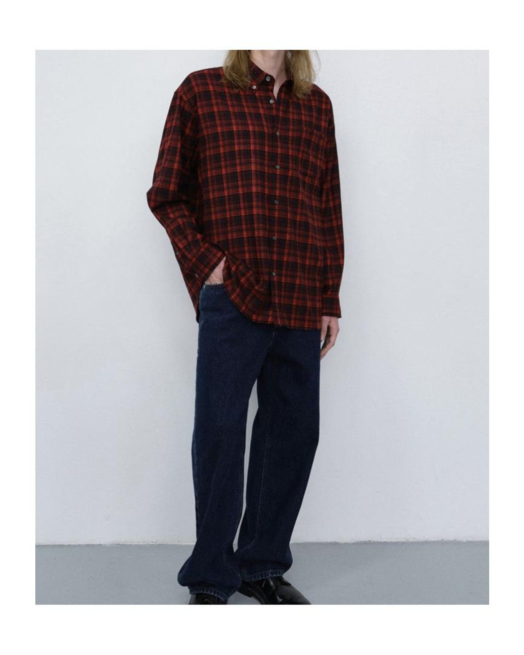 DUNST Purple Plaid Flannel Shirt for men
