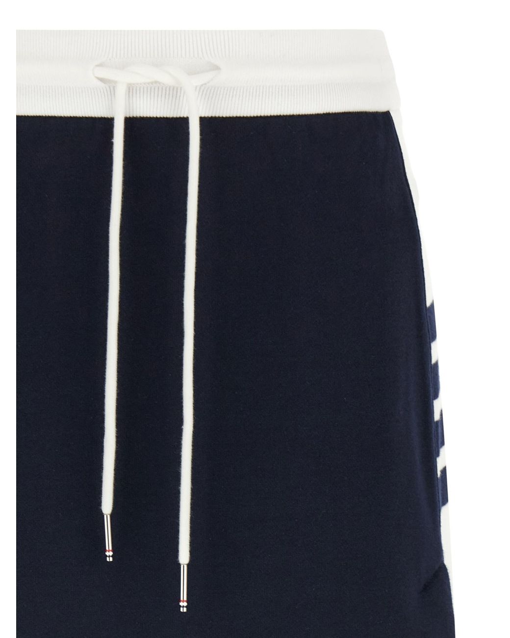 Thom Browne Blue Classic Four Stripe Knit Mini Skirt