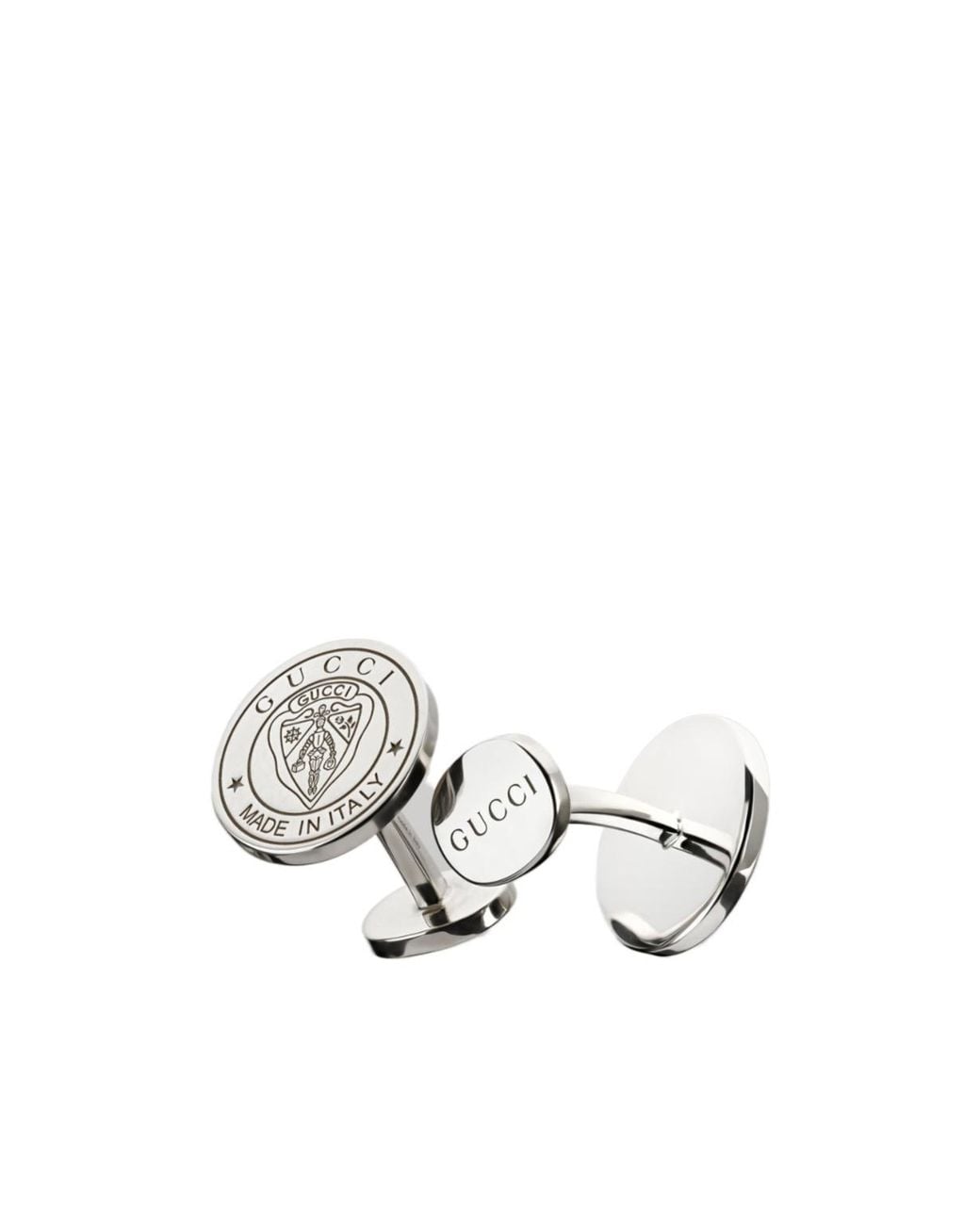 Gucci White Crest Cufflinks for men