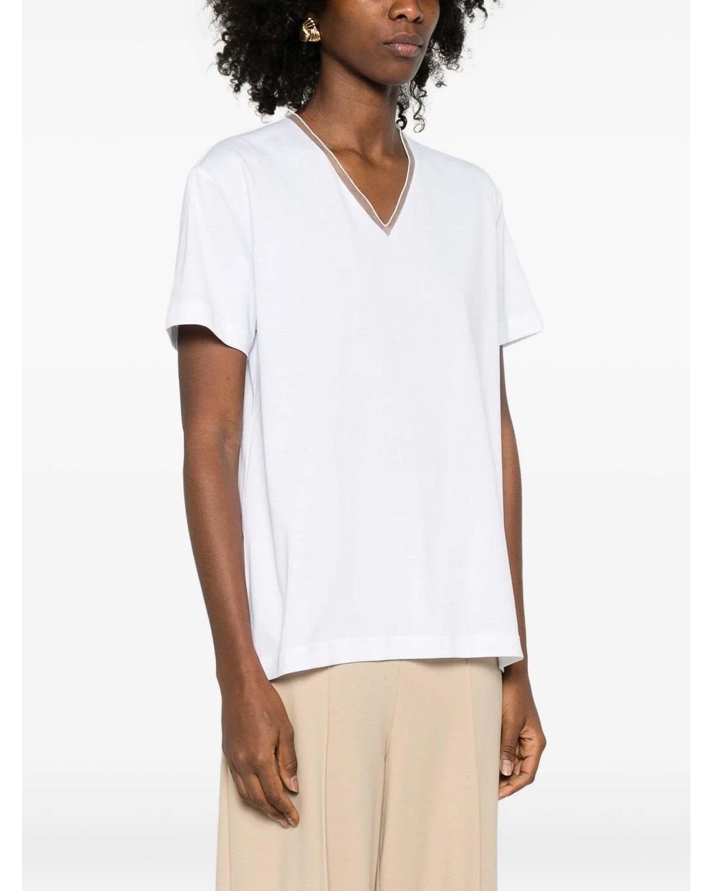 Fabiana Filippi White Short-Sleeved T-Shirt