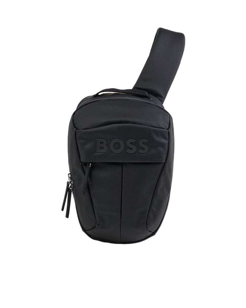 Boss Black Logo-Appliqué Single-Strap Backpack for men