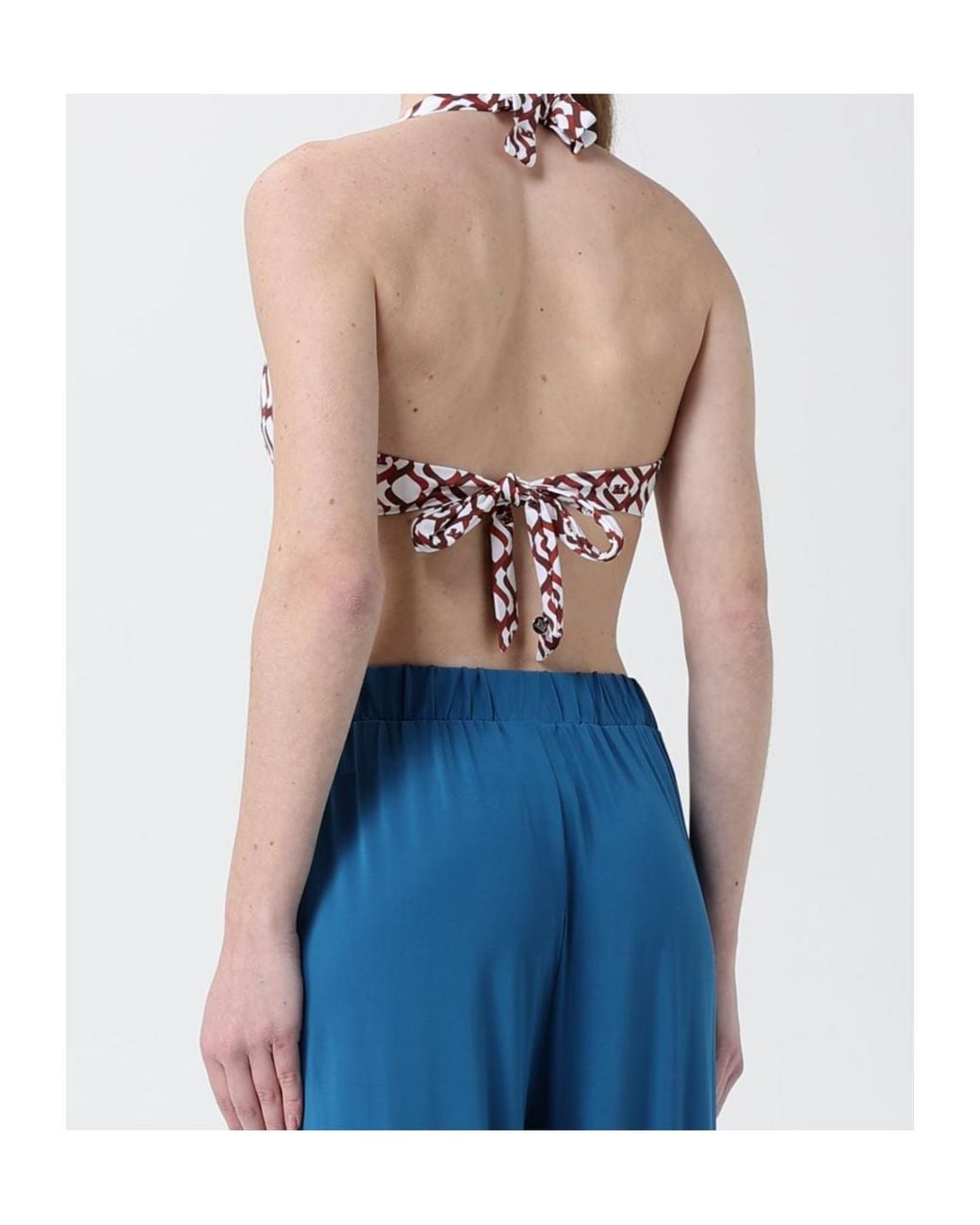 Max Mara Red Printed Bikini Swimsuit