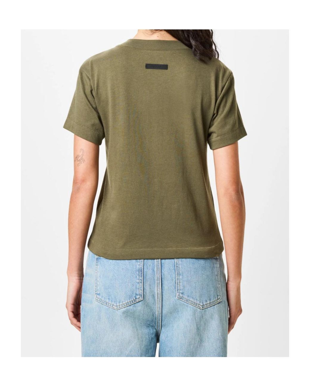 Fear Of God Green Logo Print T-Shirt