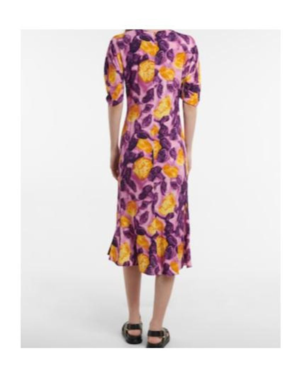 Marni Purple Floral Midi Dress