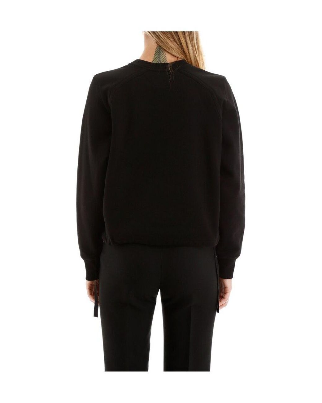 Fendi Black Logo Embroidered Sweater