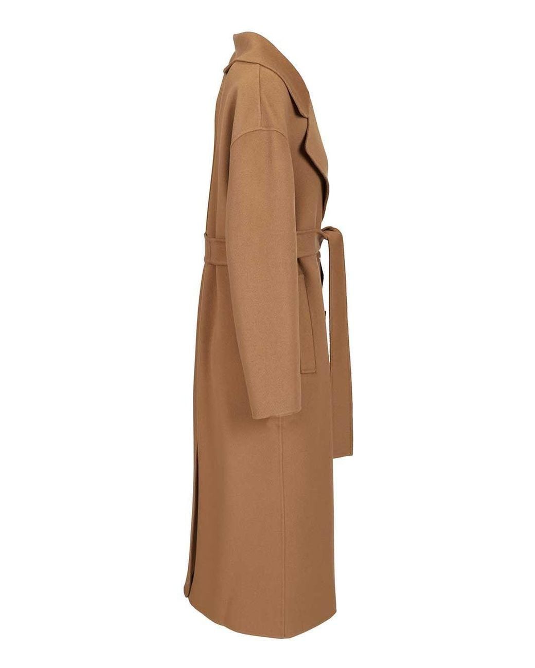 Max Mara Brown 'S Heller Long Belted Double Breasted Coat