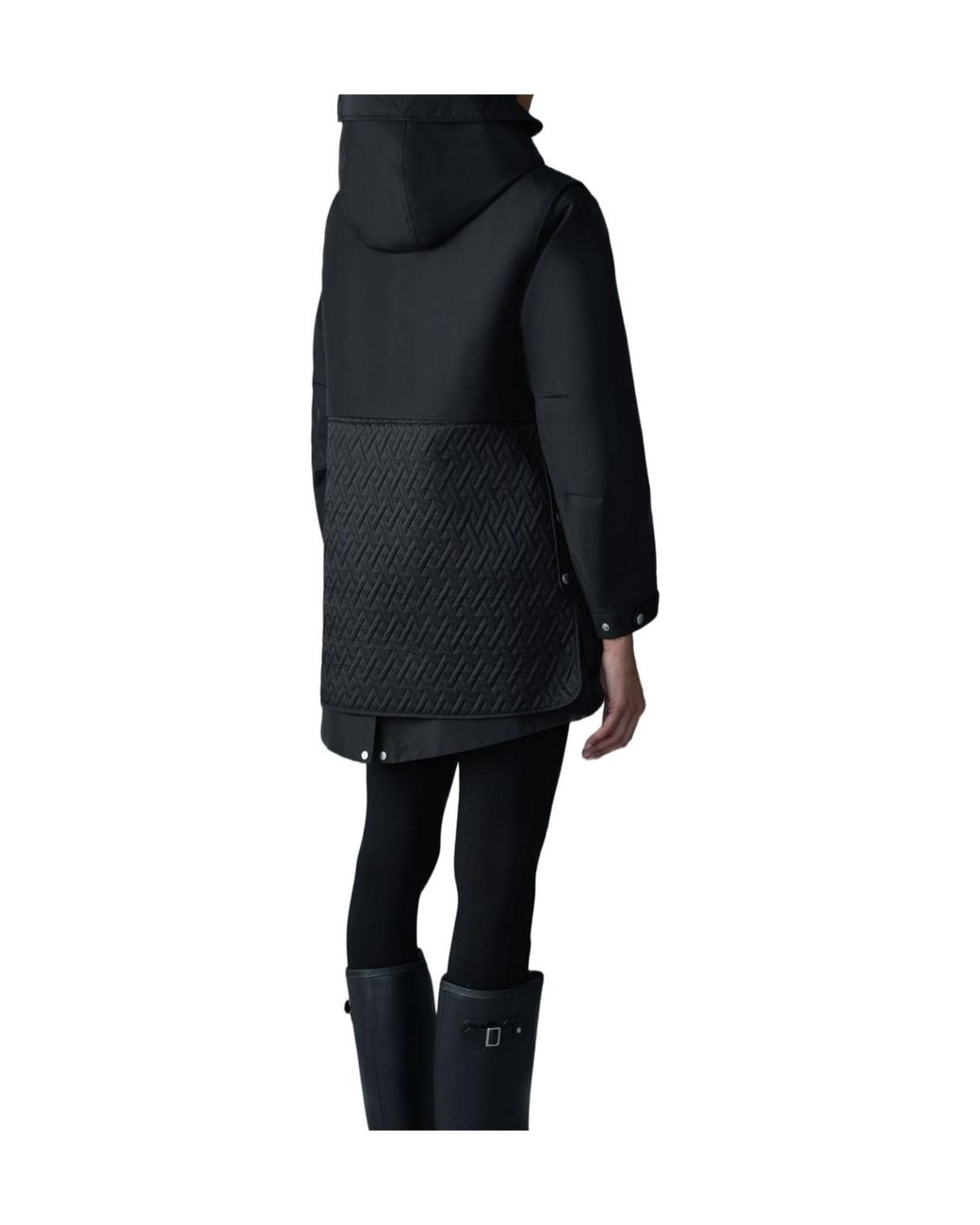 Mackage Black Melda Quilted Hooded Jacket