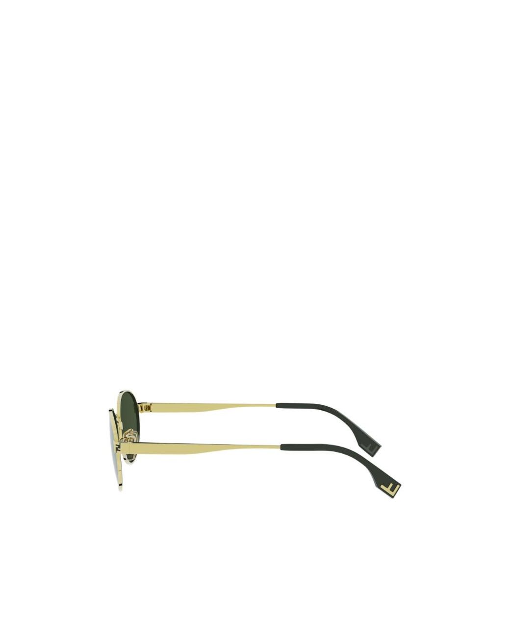 Fendi Green Eyewear Oval Frame Sunglasses for men