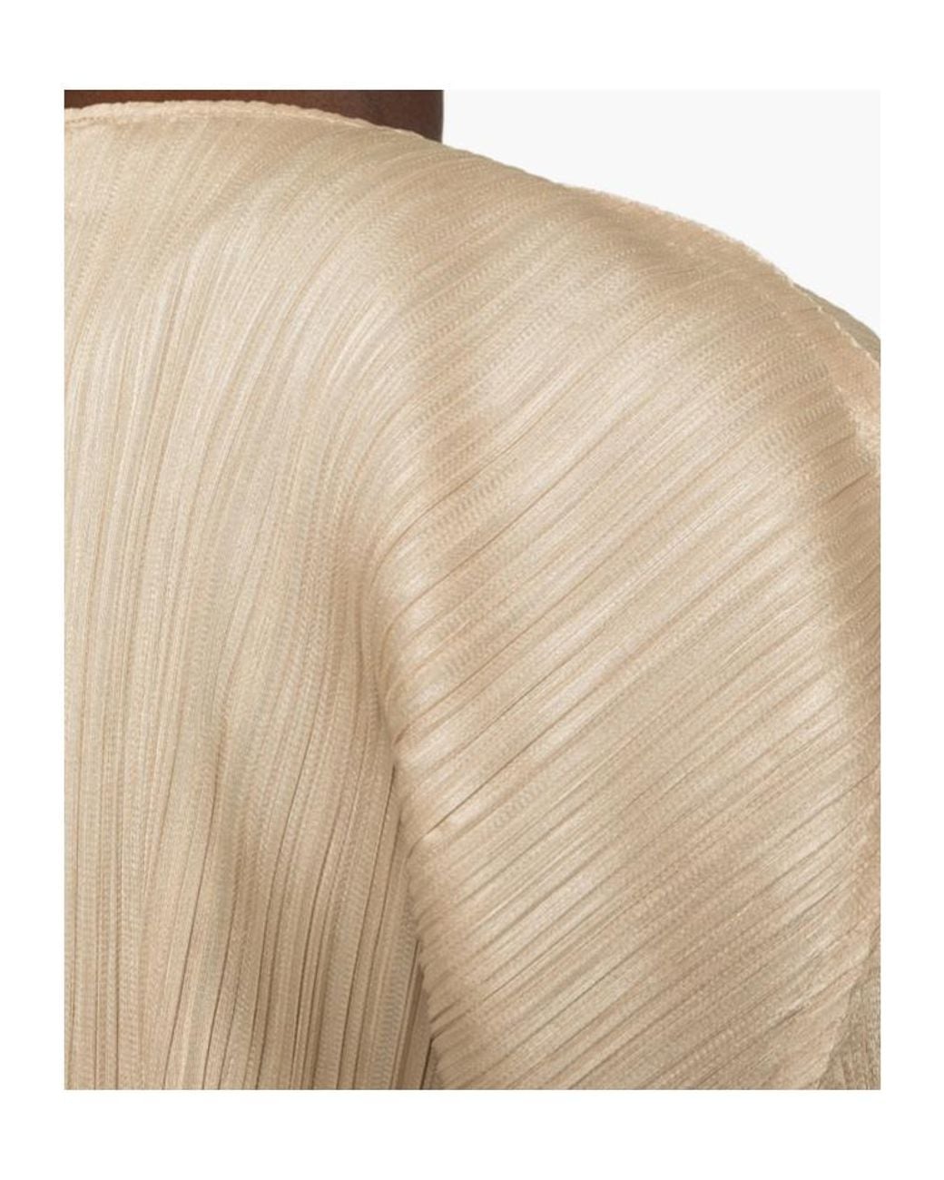 Pleats Please Issey Miyake Natural Sweater Pleats Please Issey Miyake
