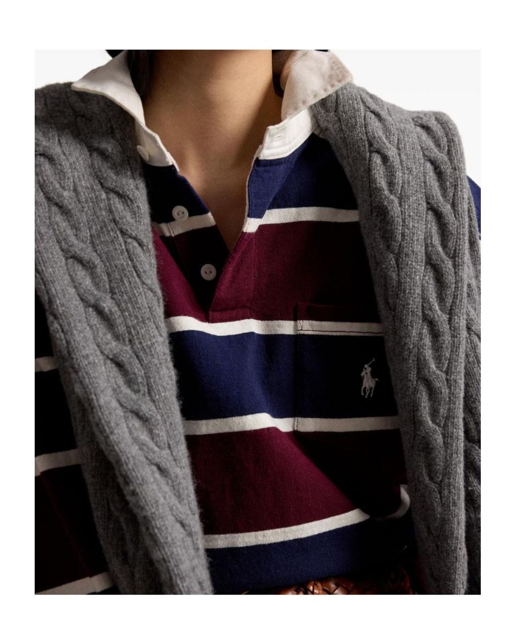 Polo Ralph Lauren Red Classic Long Sleeve Knitted Polo Shirt